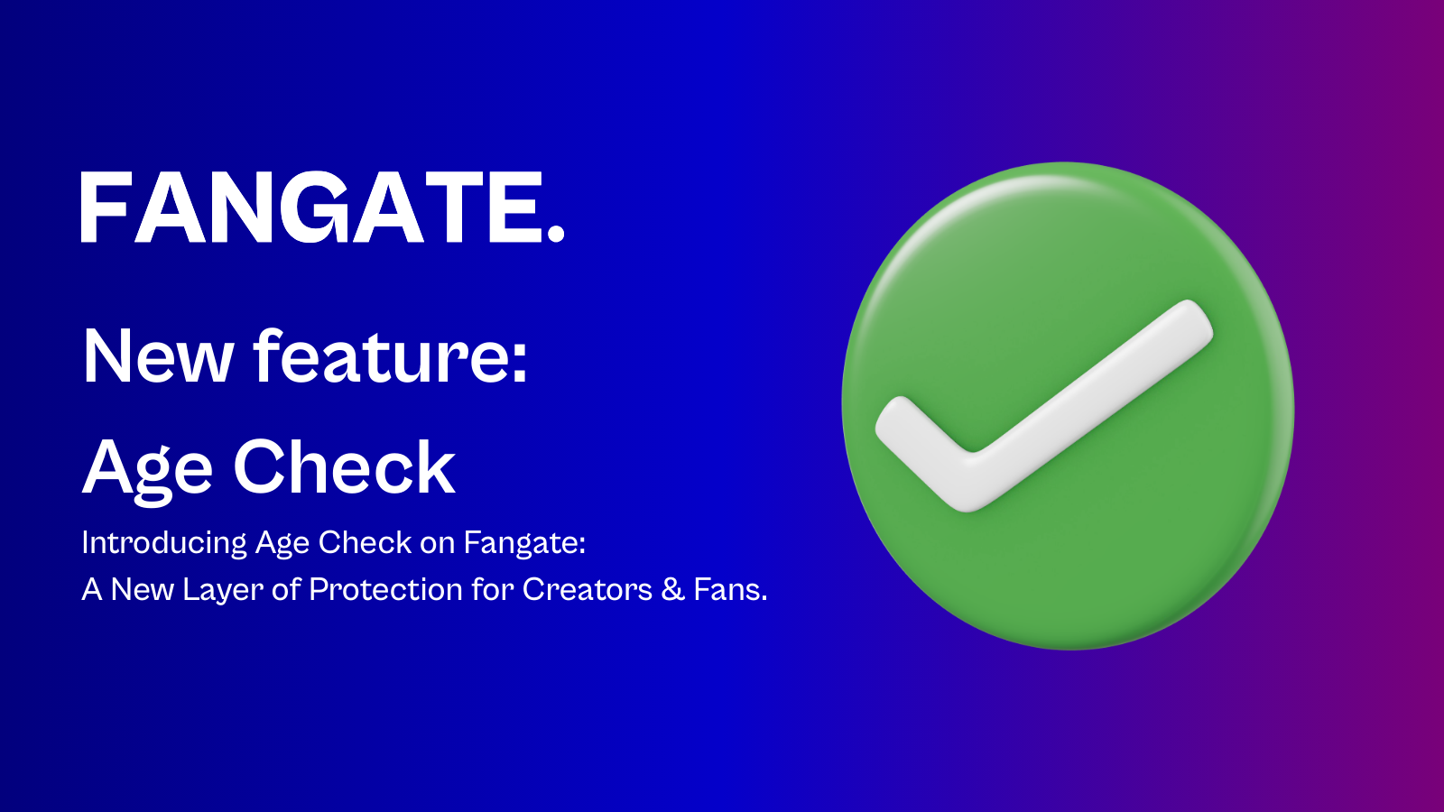 Illustration and cover for the age check blog post article from Fangate about the new age check function.