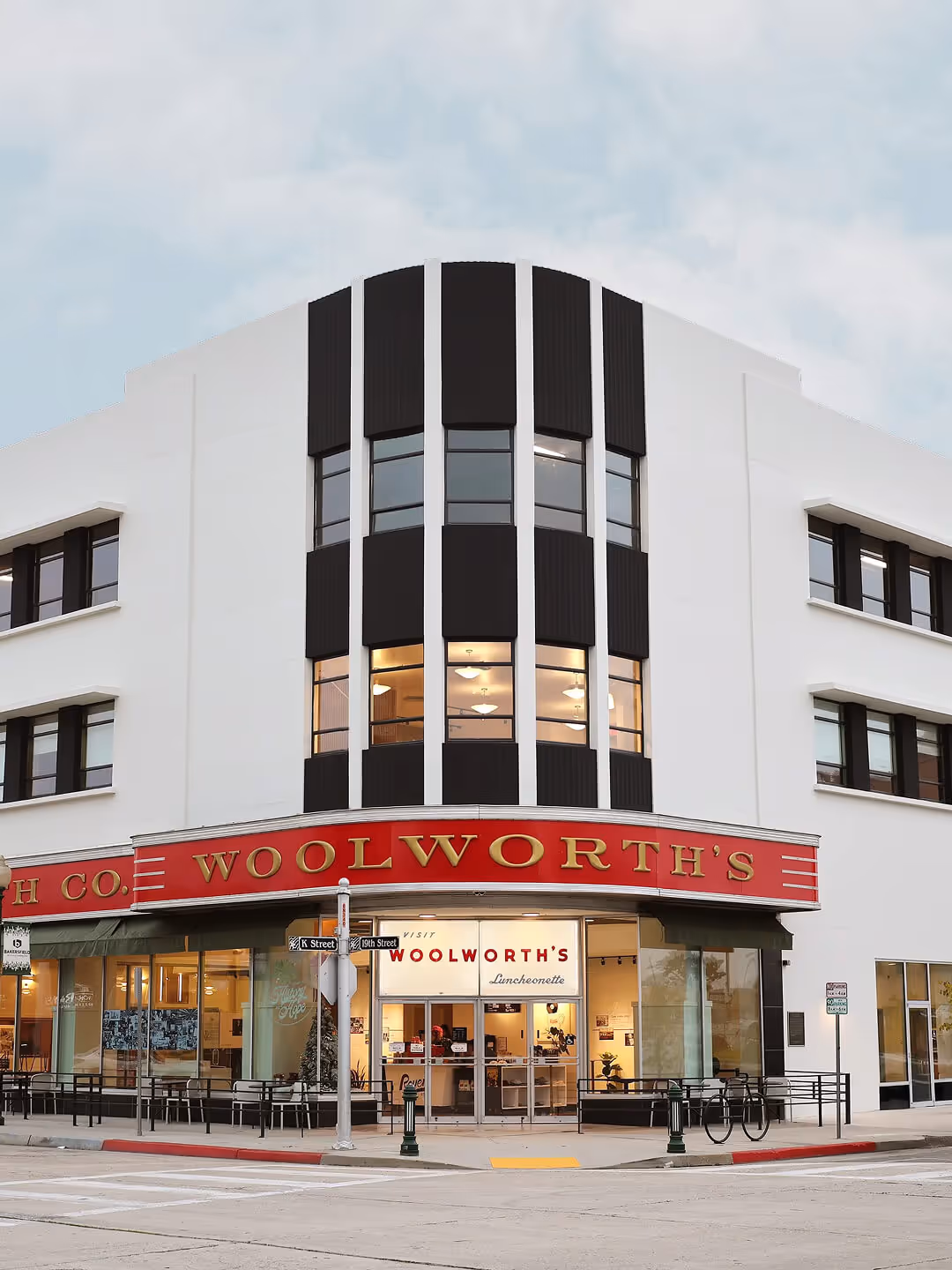 The renovated Woolworth's Building on the corner of 19th and K Street