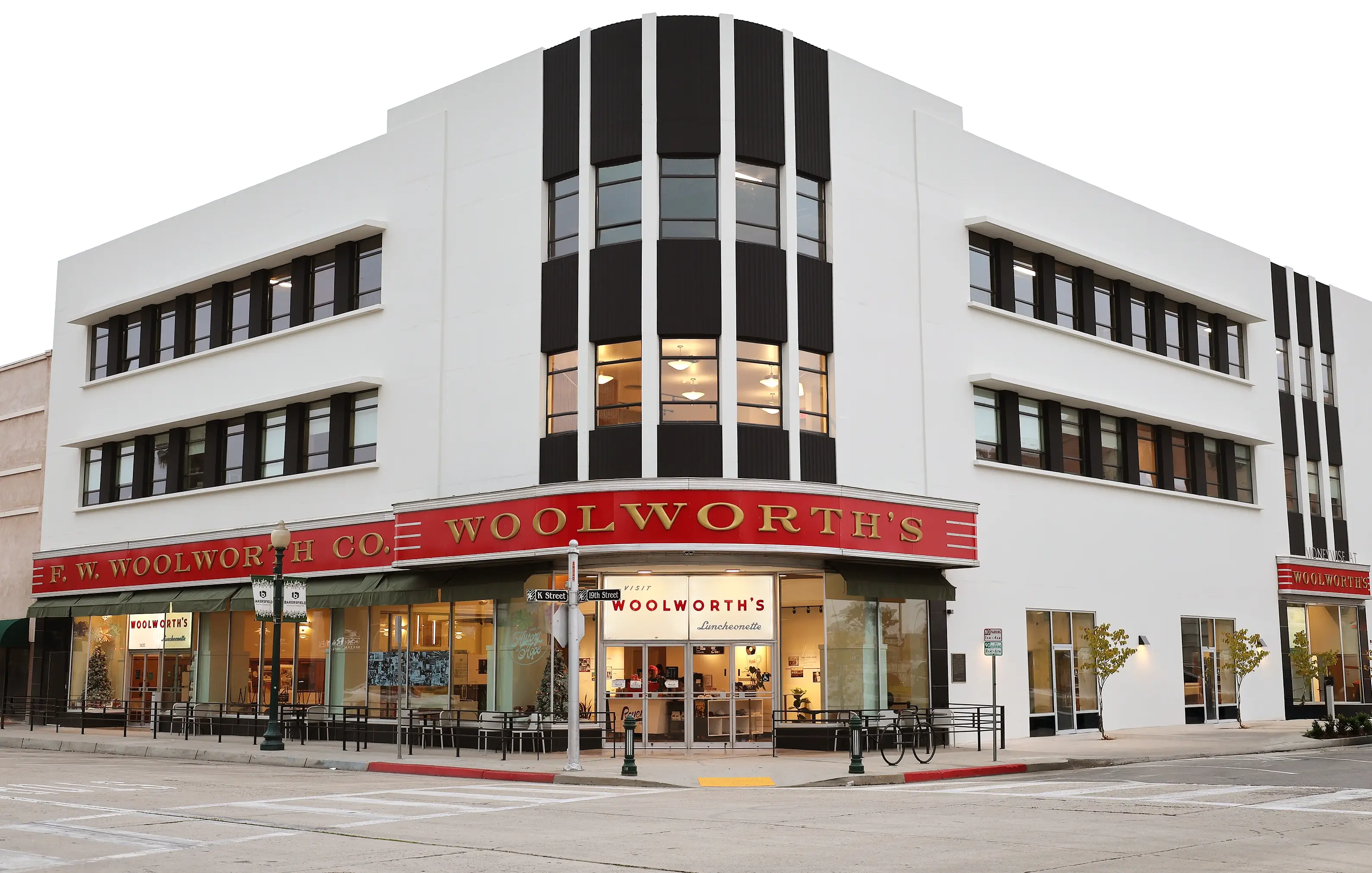 The renovated Woolworth's Building photographed from the corner of 19th and K Street