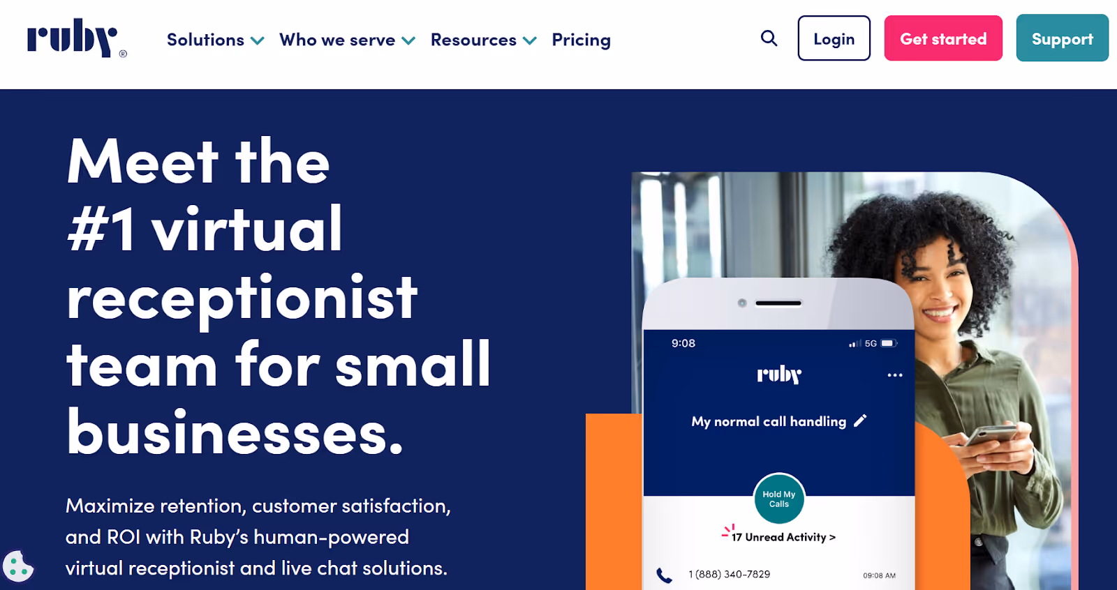 Ruby Virtual Receptionist & Live Chat Solution For Small Firms