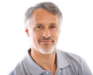 A potrait of an aged male patient satisfied with Health Connect