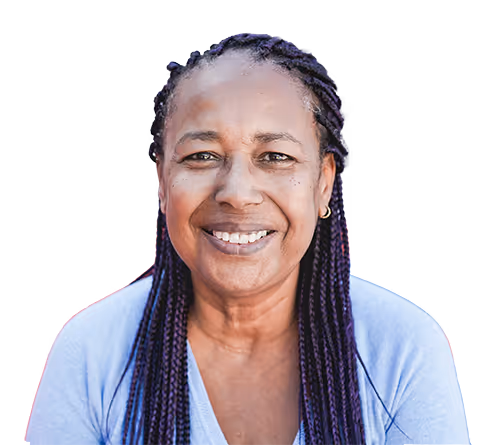 A black female patient satisfied with HealthConnect