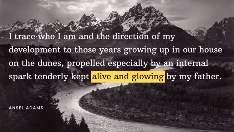 🐴 Why Ansel Adams' father pulled him out of school