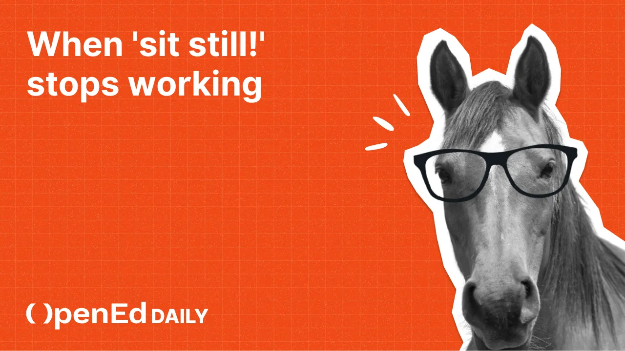 🐴 When 'sit still!' stops working