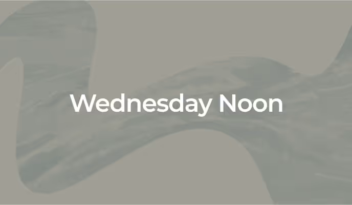 Wednesday Noon