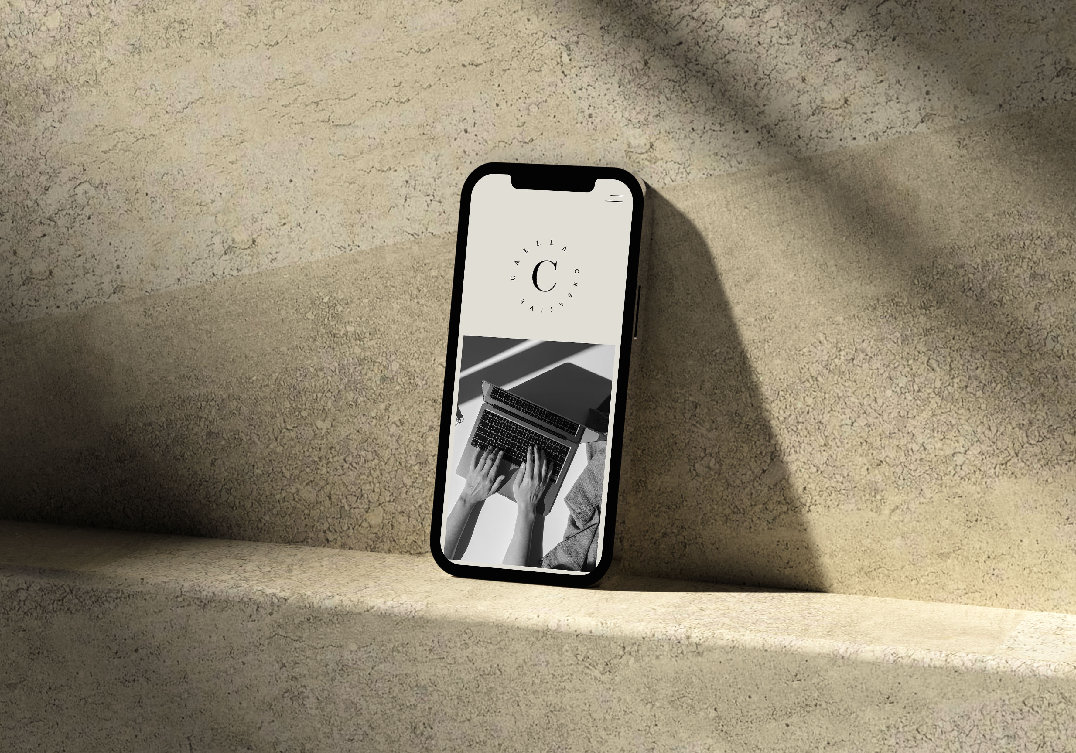 Aesthetic phone with logo and image