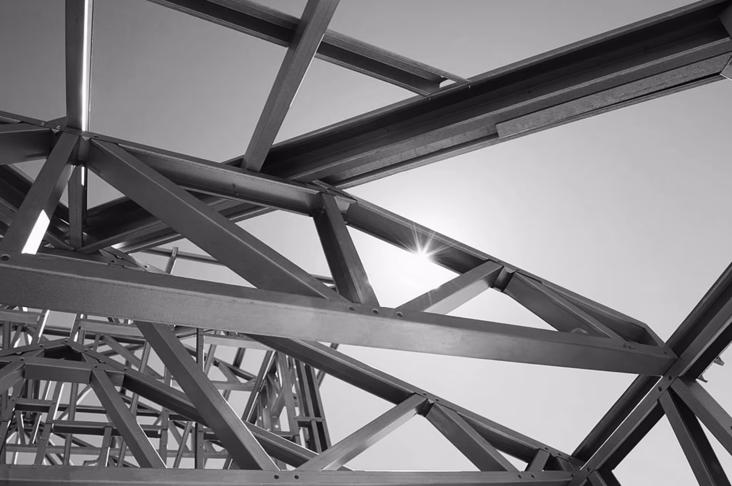 Steel framing system for rooftop platform construction
