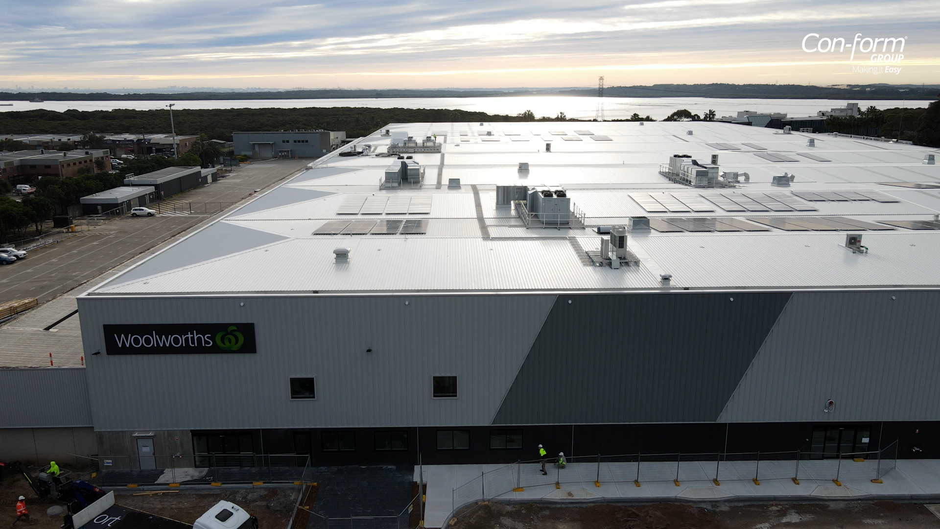 Rooftop acoustic platform assembly in progress