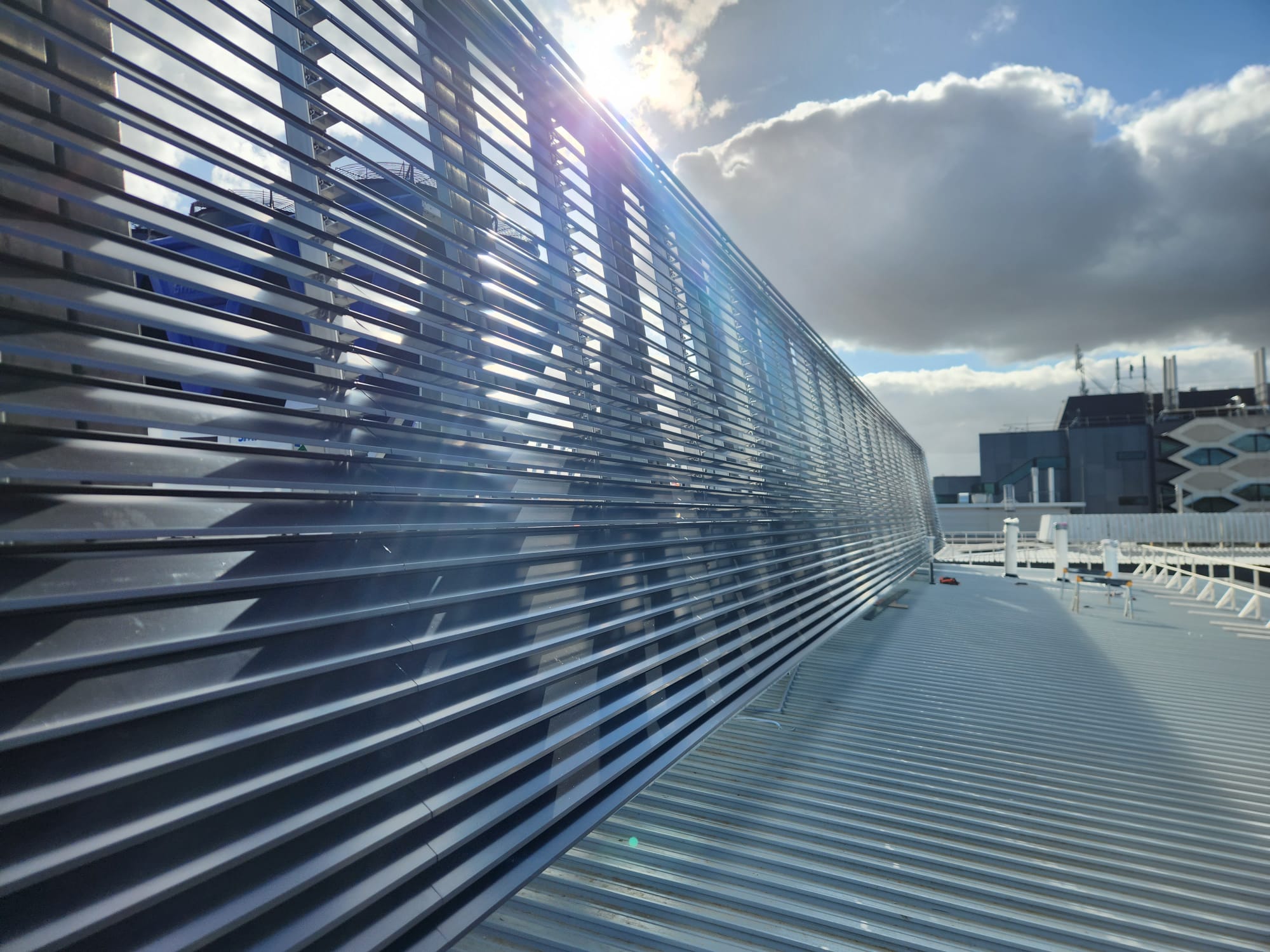 Site photo showing rooftop equipment installation