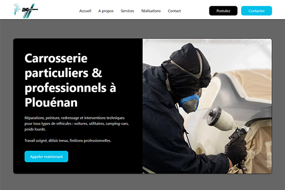 capture d’écran du site avec un pont de roscoff etr une vue sur mer pour illustrer roscoff