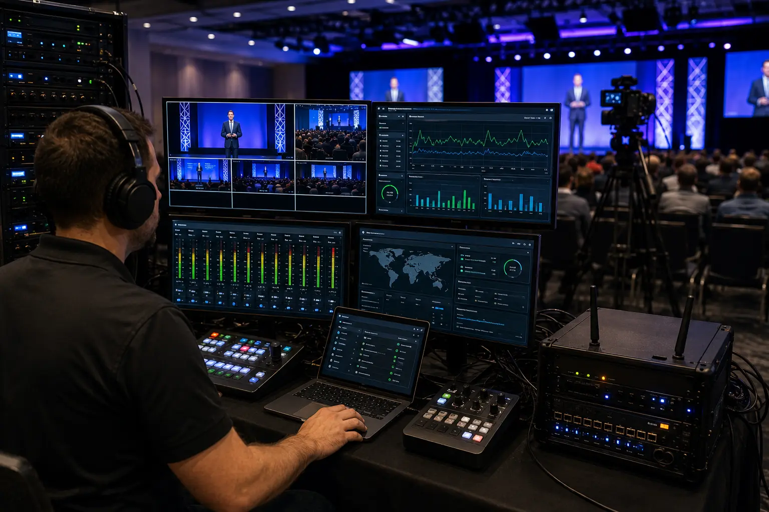 live stream large event internet infrastructure bandwidth monitoring professional engineer production stability