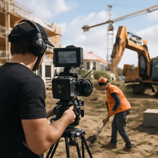 video marketing for construction companies professional production crew filming job site brand content