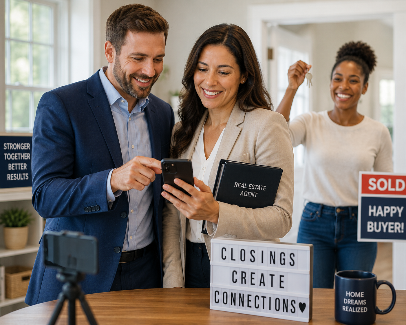 real estate closing video loan officer agent social media referral marketing collaboration content asset