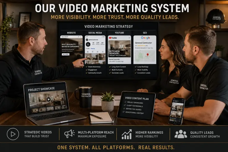  video marketing general contractors system social media website SEO YouTube leads conversion