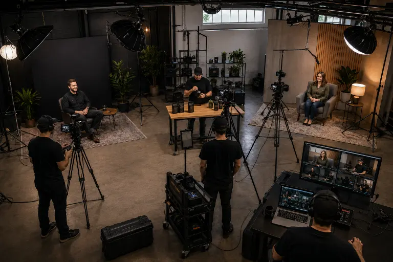 Video marketing production batch shoot in Portland capturing multiple content types in one day