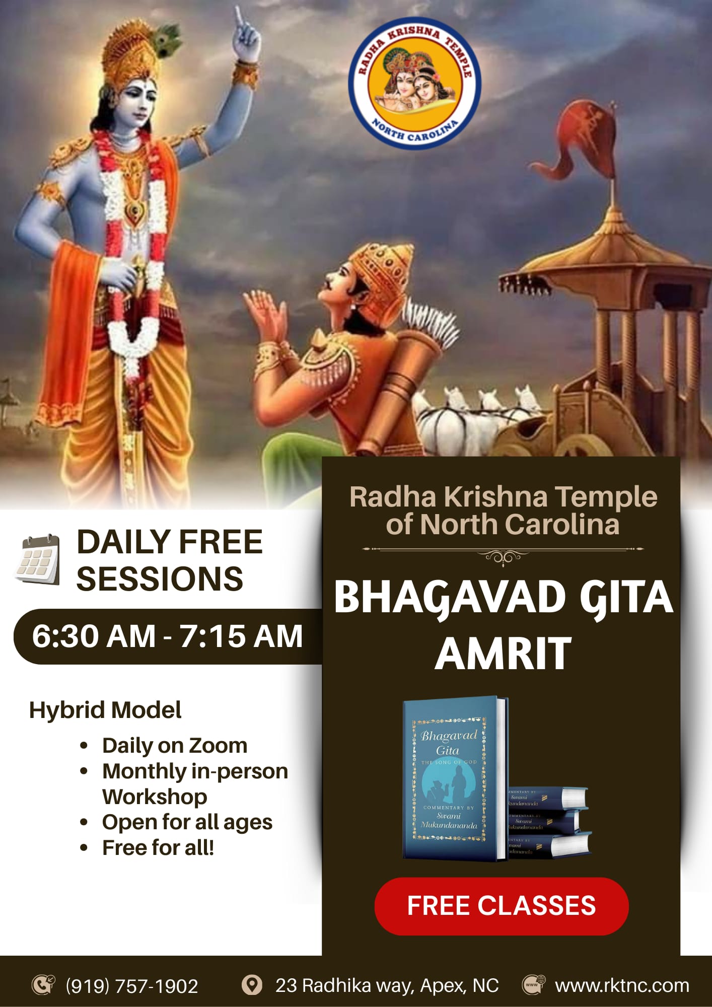 Bhagavad Gita Amrit Program Flyer