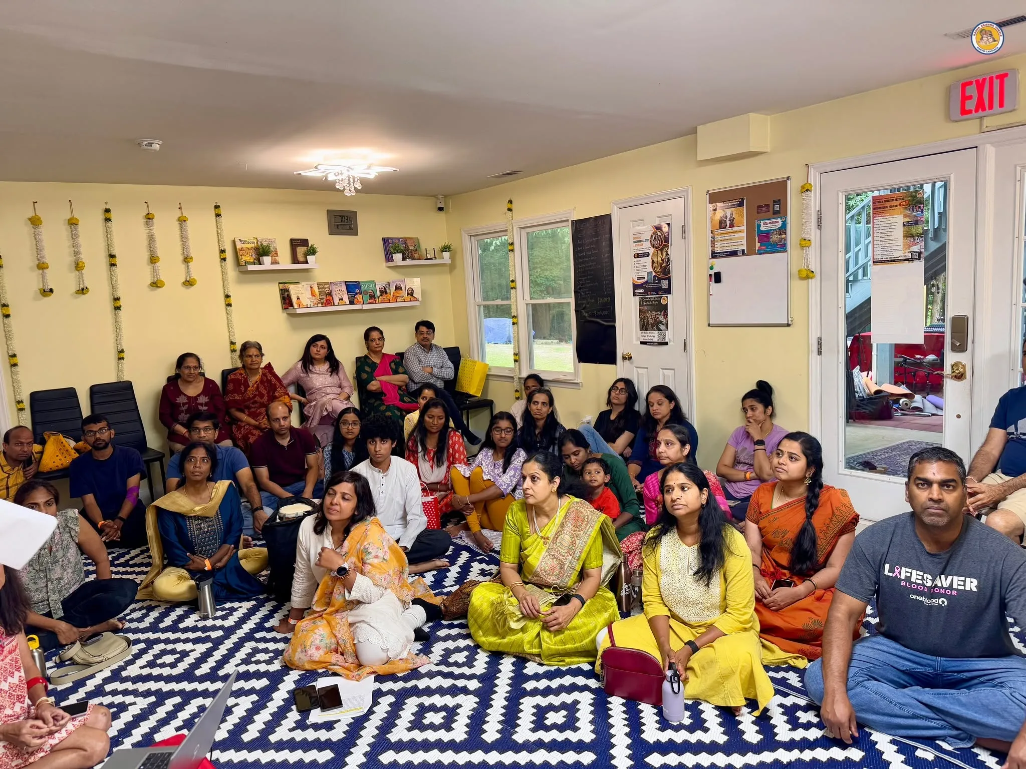 Devotees singing bhajans together
