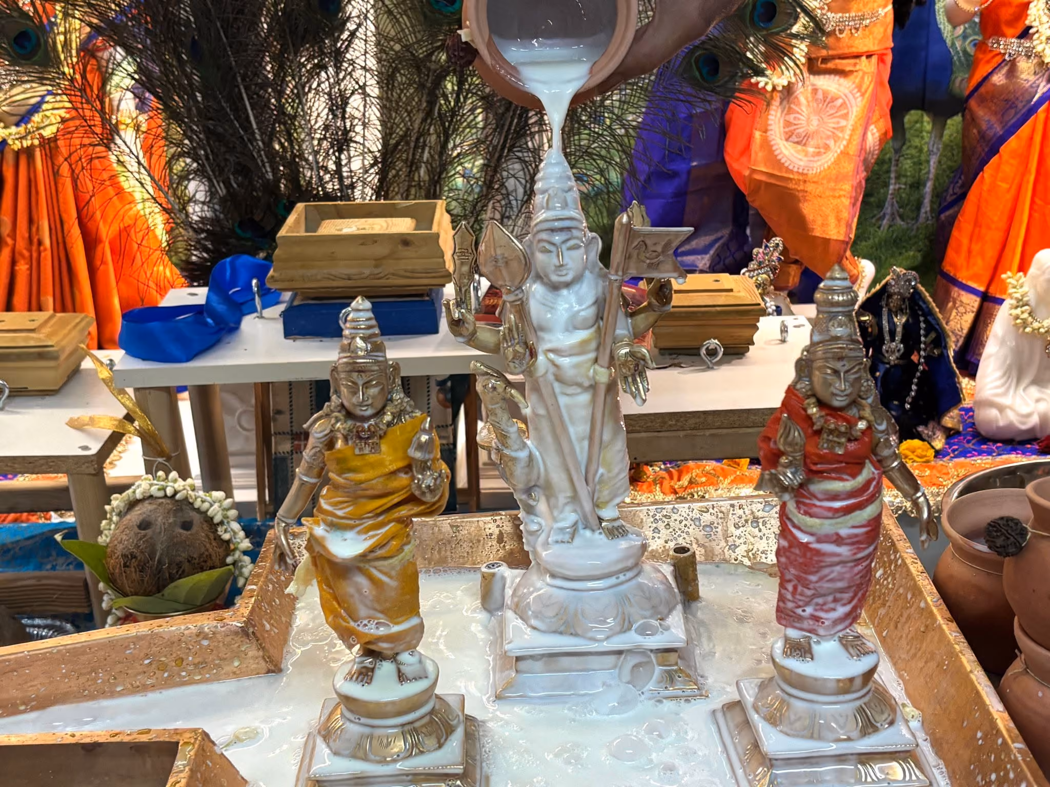 Devotional music and worship at the temple