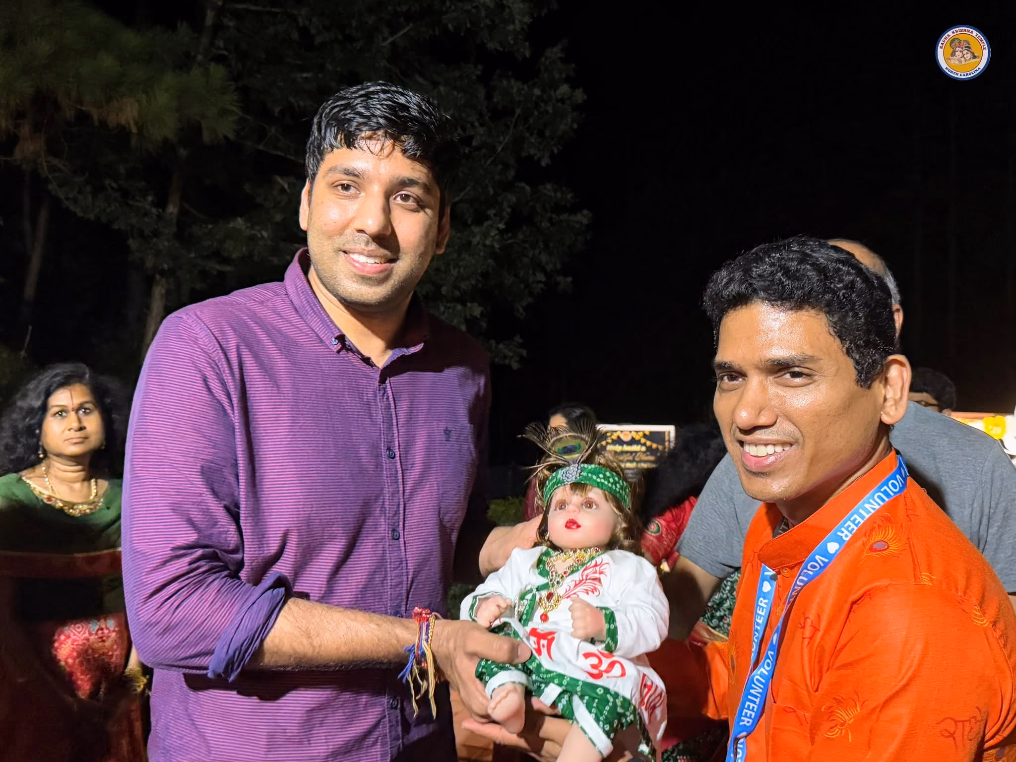 Midnight Krishna Janam celebration at RKTNC