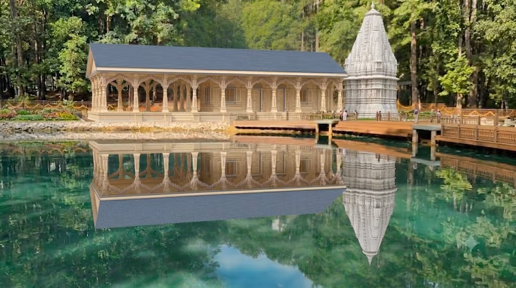 The reimagined Radha Krishna Temple — new hall and gopuram rising in Apex, NC