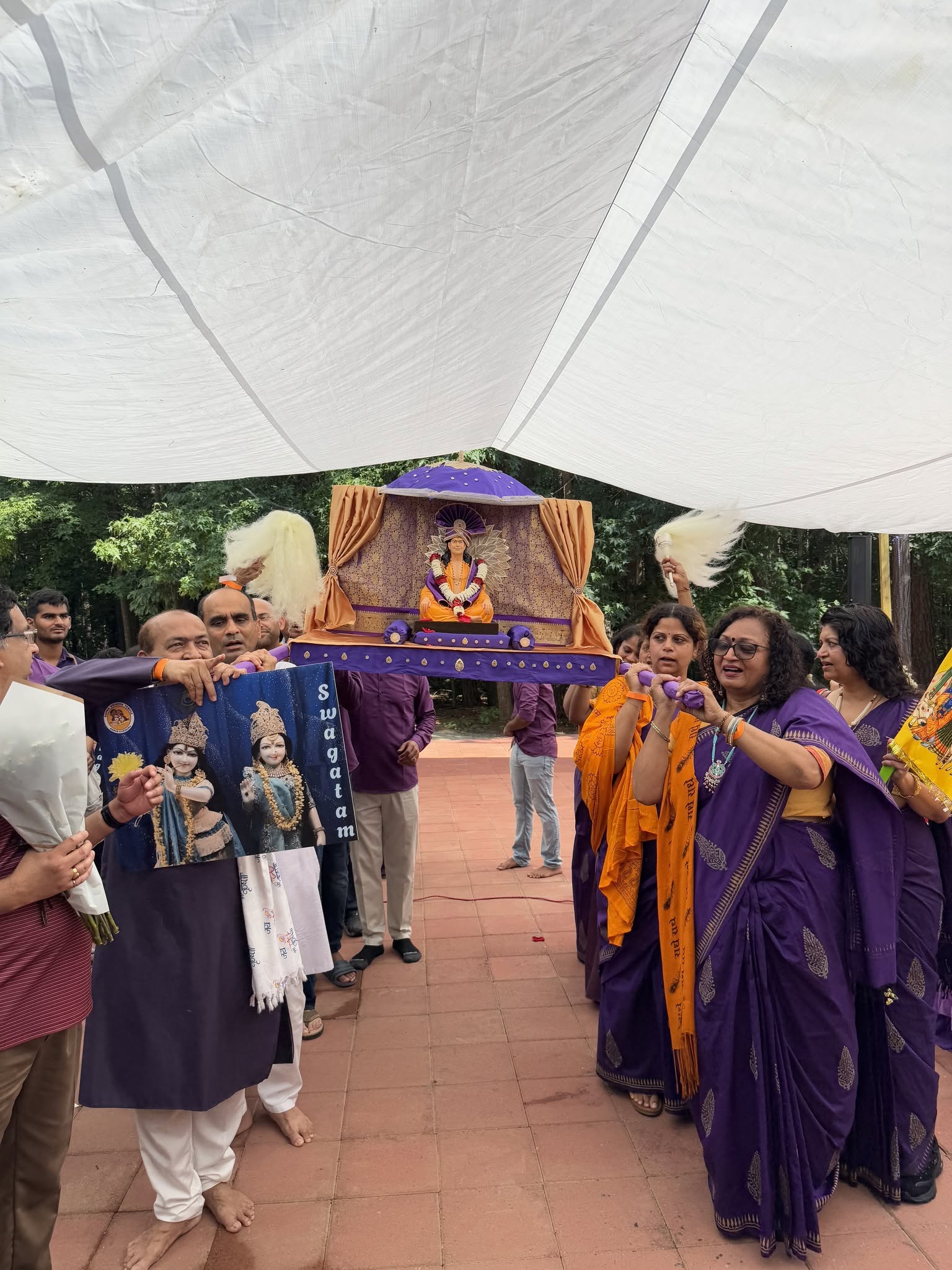 Maharajji Palki Yatra procession at RKTNC Guru Purnima celebration