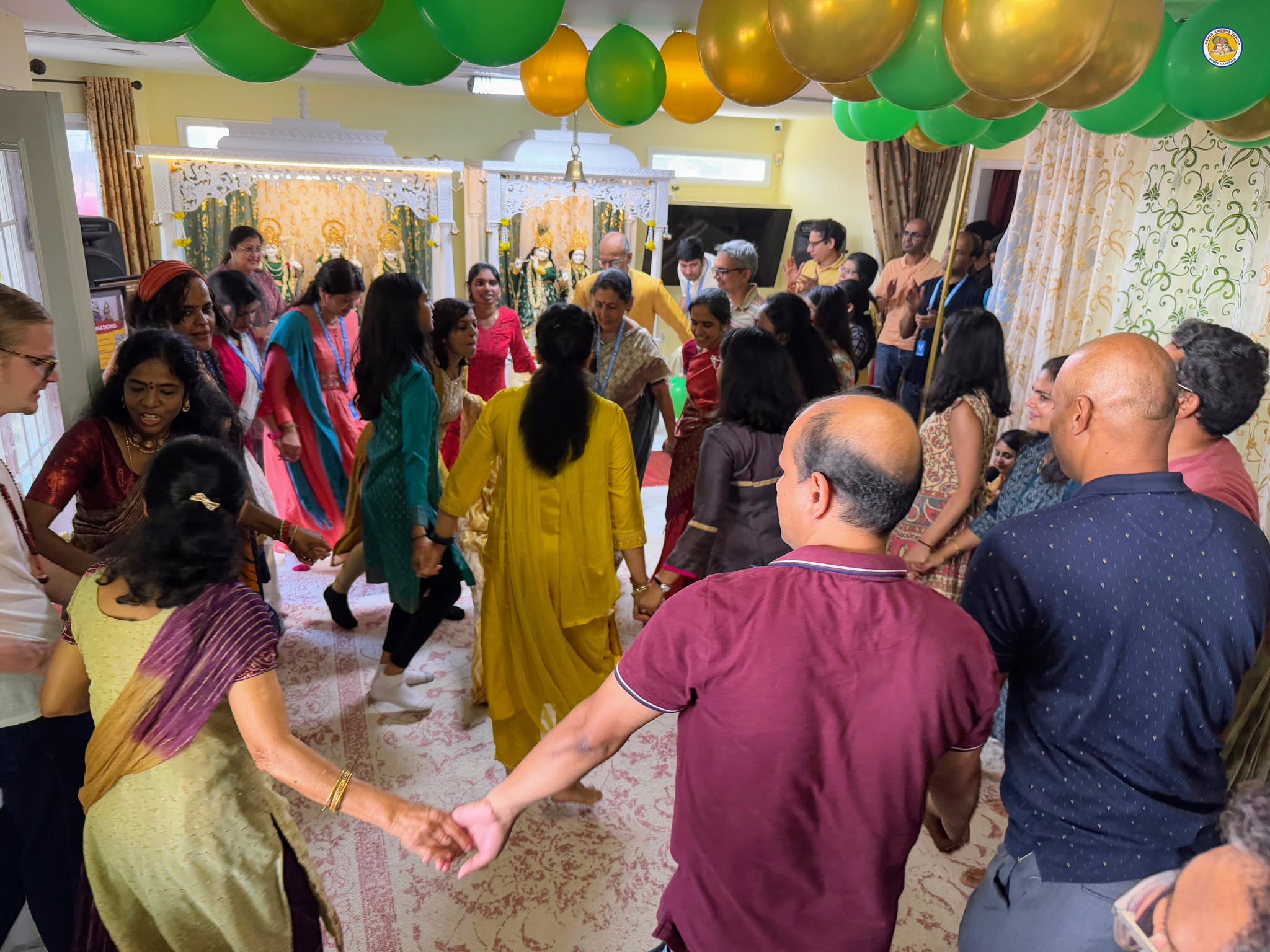 Devotees gathered at a past satsang event