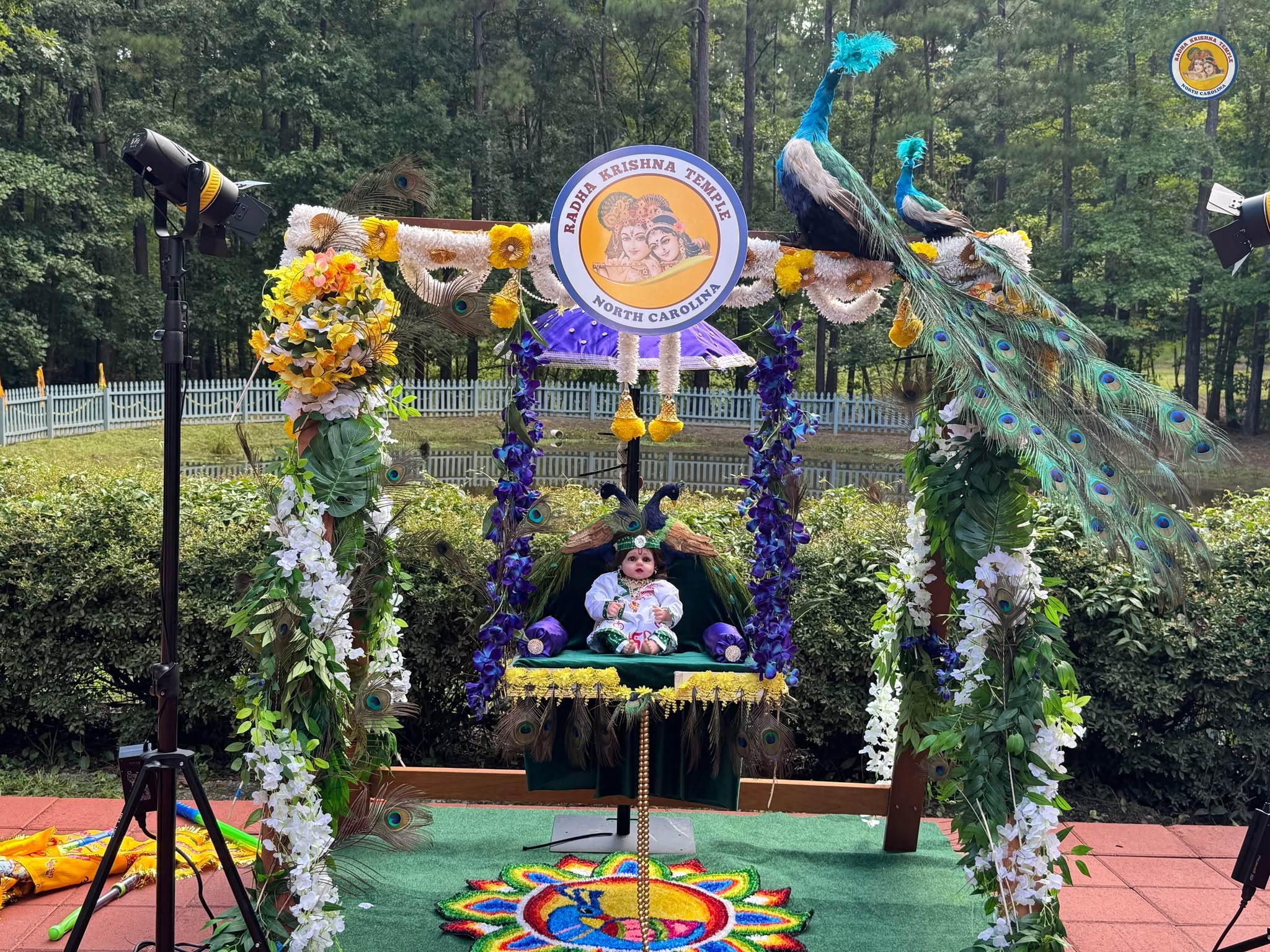 Radha Krishna Jhulan seva at RKTNC