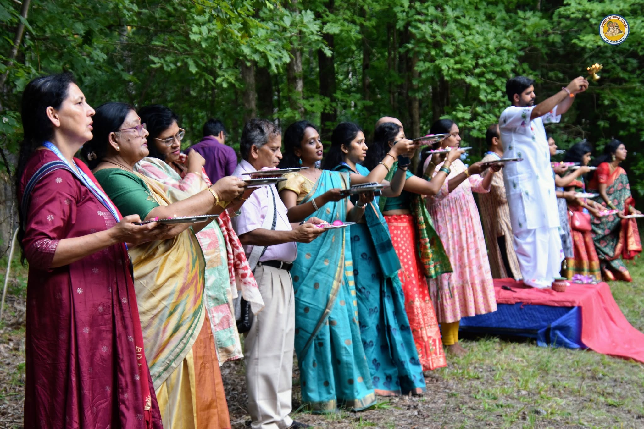 Aarti at a previous Janmashtami celebration at RKTNC