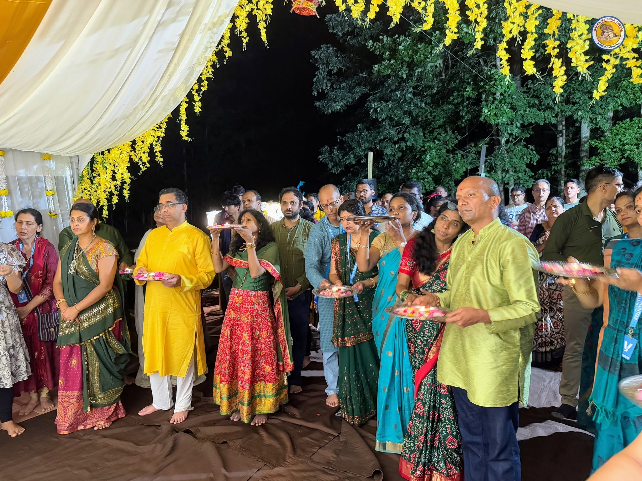 Devotees at a previous Janmashtami celebration at RKTNC