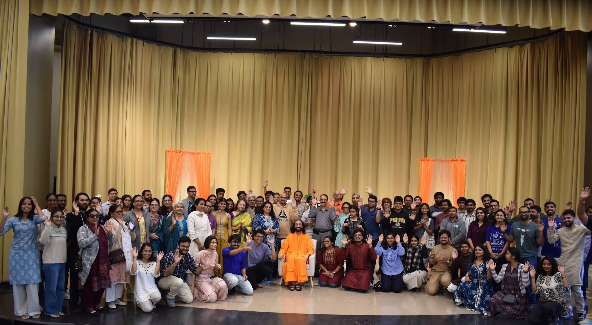 Swamiji addressing students
