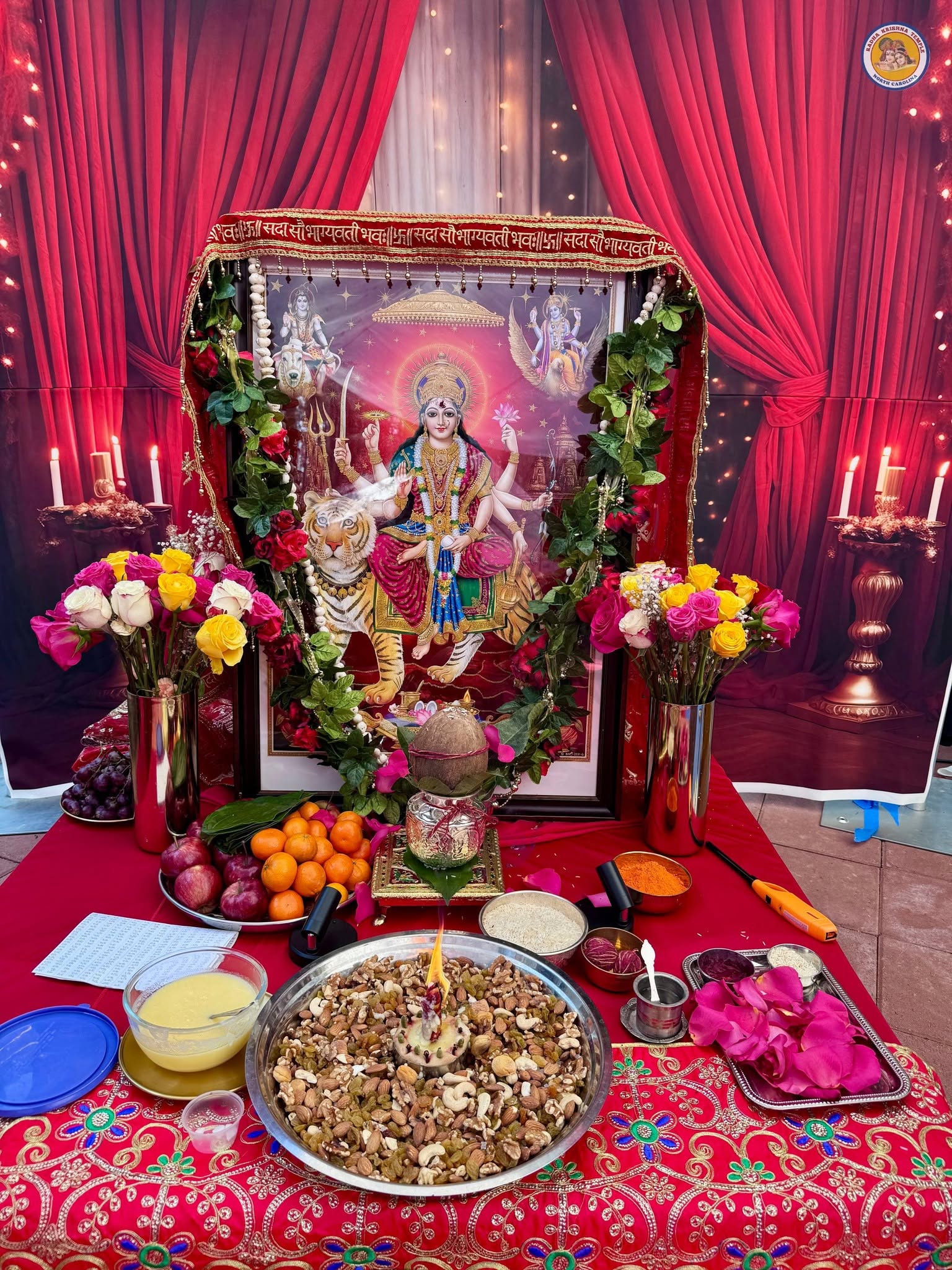 Navratri Mahotsav celebration at Radha Krishna Temple of North Carolina