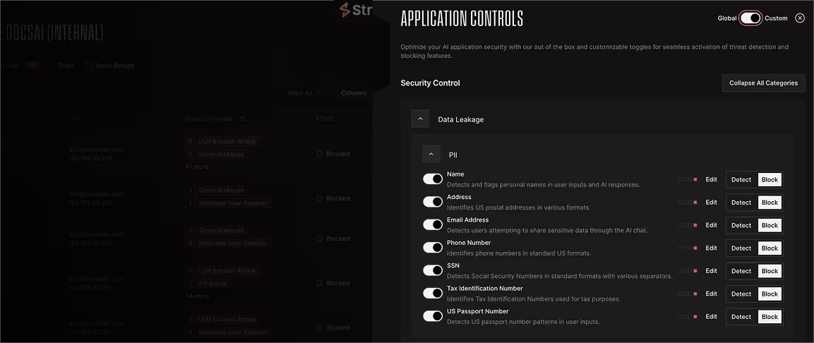 Straiker product screenshot