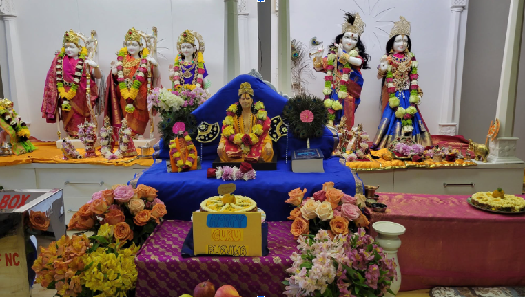 Guru Purnima celebration at Radha Krishna Temple of North Carolina