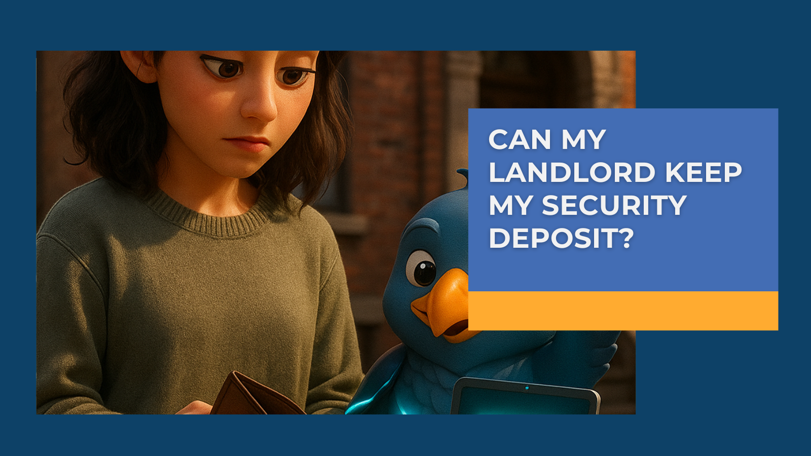 3D illustration of a young renter with MatchBot