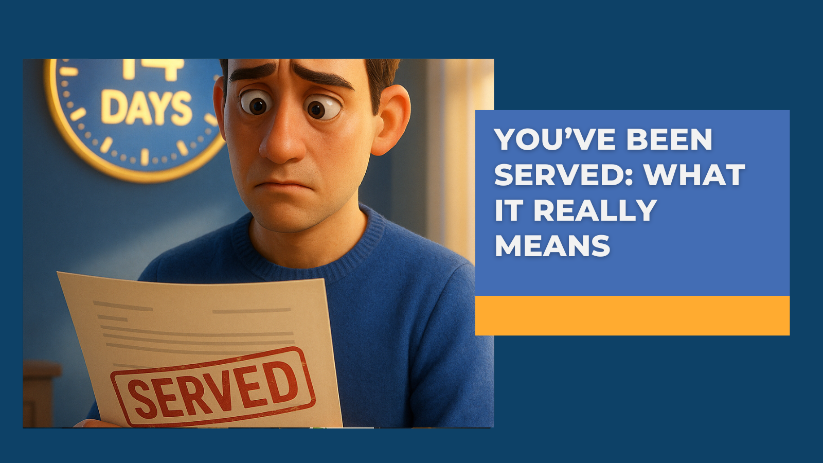 MatchBot helping a person understand legal papers that say “You’ve Been Served.