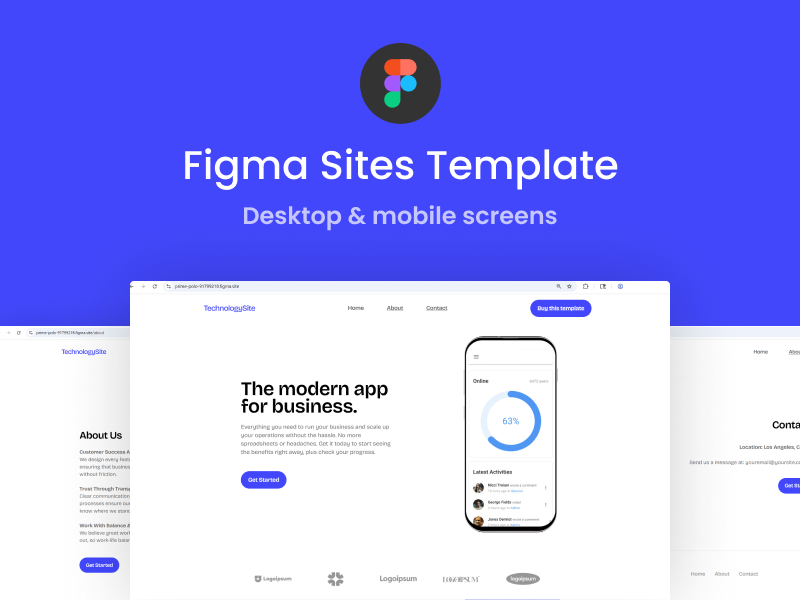 Figma Sites template