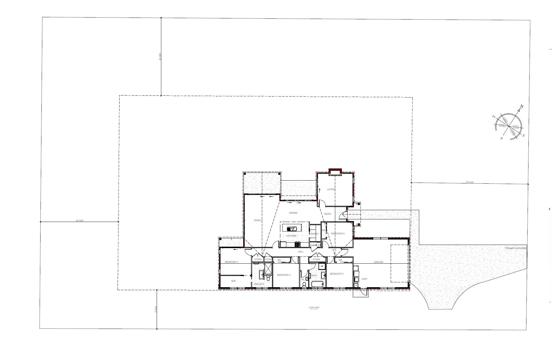 four bedroom single storey house plan