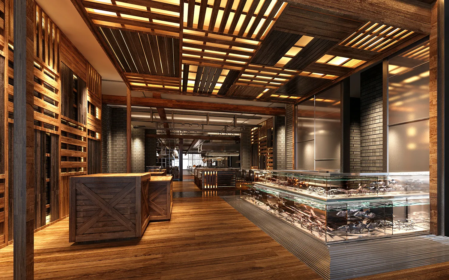 Rendering of the Xiang Yue Chinese restaurant entrance at Hyatt Regency Hengqin