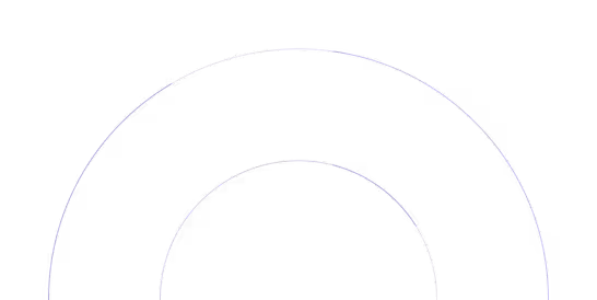 Two white concentric arcs on black background