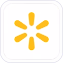 Amazon logo with smile arrow on white square