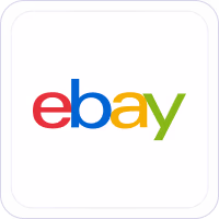 eBay wordmark logo with colorful letters on a white background.