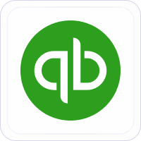 Green circle with white lowercase letters 'qb' forming the QuickBooks logo.