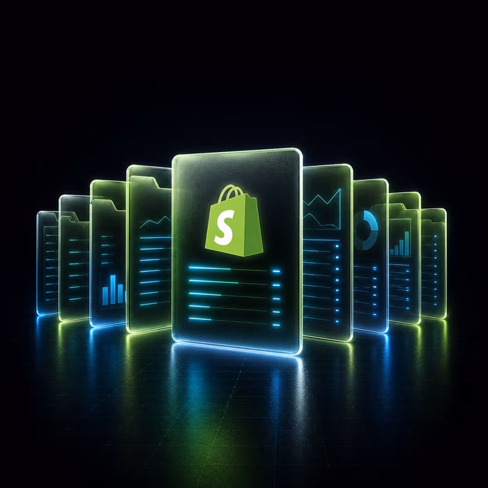 Glowing digital folders with Walmart logo symbolizing organized data or report files on a dark floor.