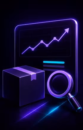 Glowing futuristic data hub connecting cloud, database, analytics, code, and storage icons on black.