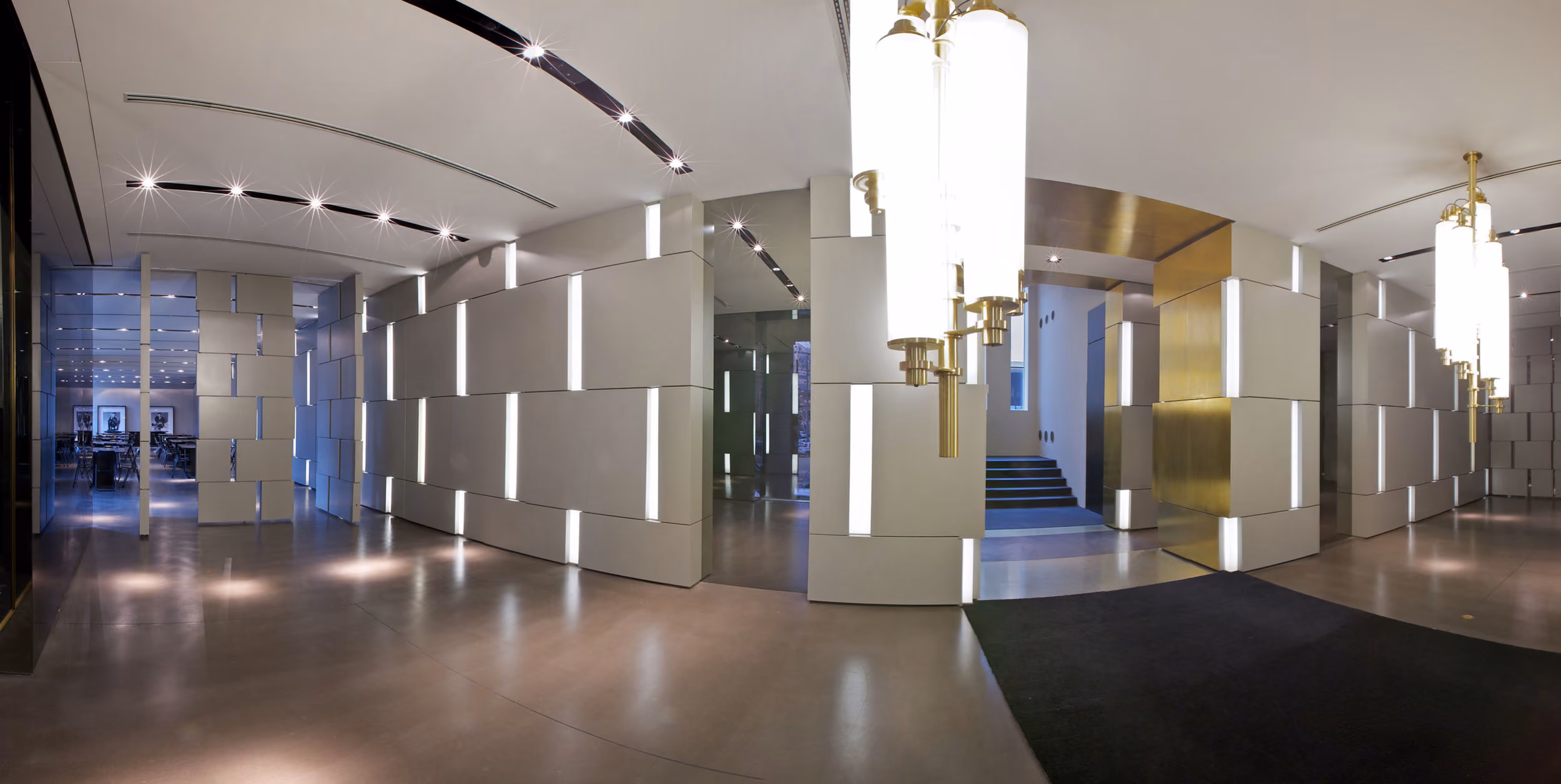 Salone ingresso  design contemporaneo illuminazione architetturale Bma italian contract & furniture