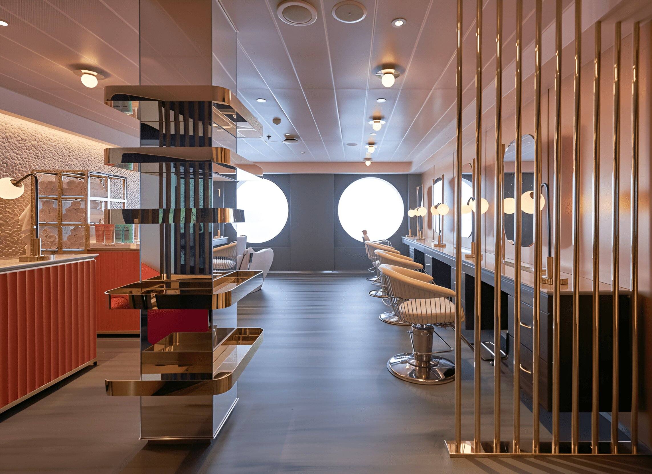 interno salone di bellezza nave da crociera