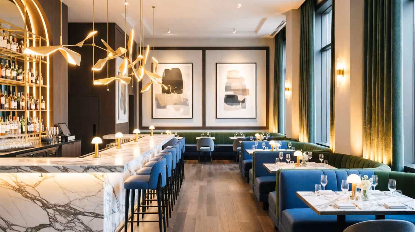 interno locale bar ristorante BMA contract