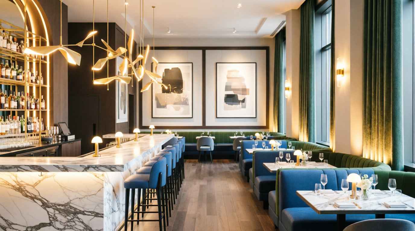 interno locale bar ristorante BMA contract