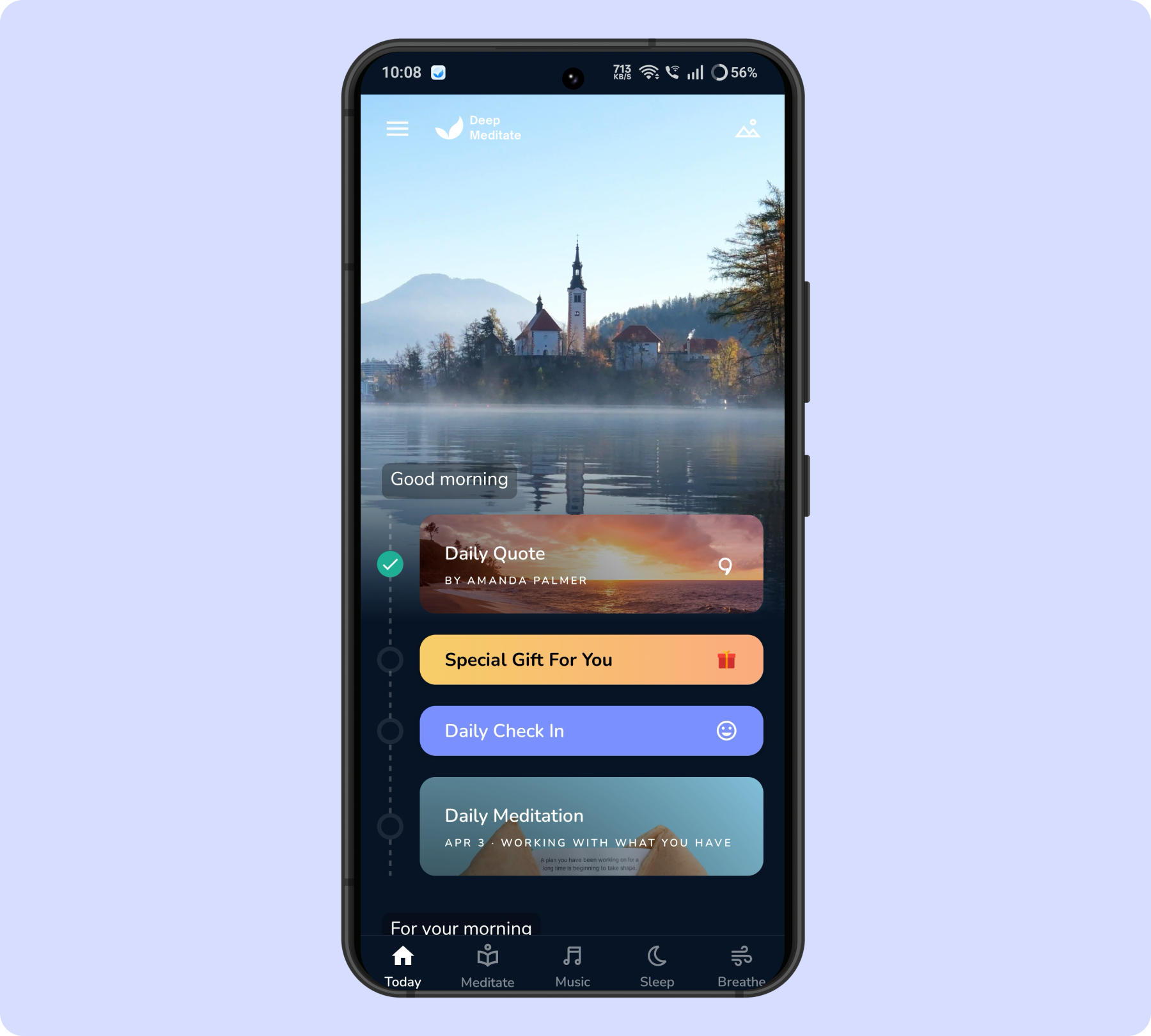 Final design screens