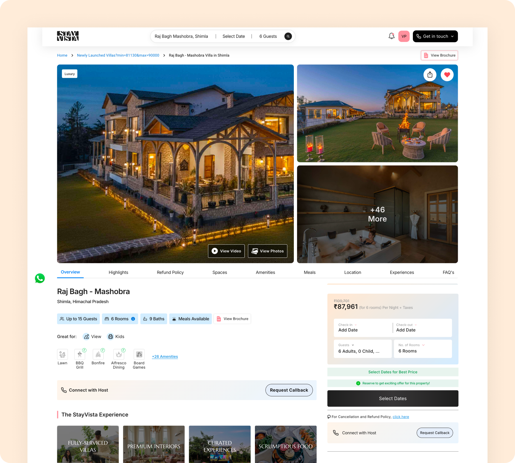 StayVista property management